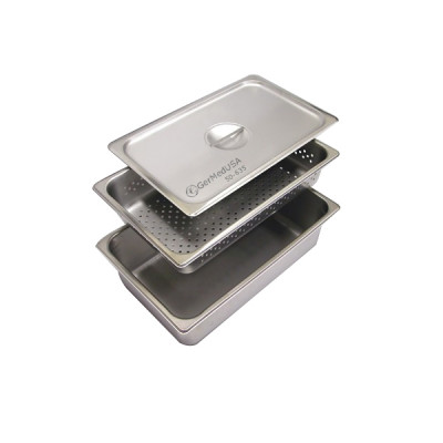 Sterilizing Trays  Solid Tray and Cover Size 13.5x10x2.5 inches