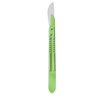 Disposable Scalpels Stainless Steel Blade Plastic Handle Size 22