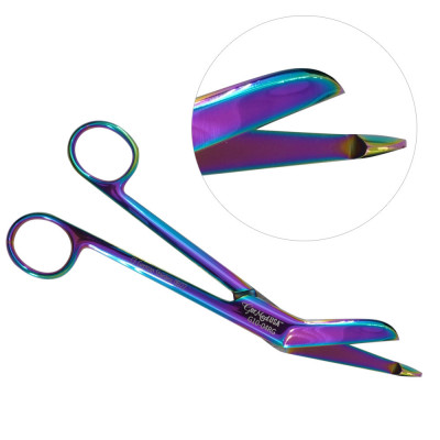 Lister Bandage Scissors 7 1/4 inch Rainbow Color Coated