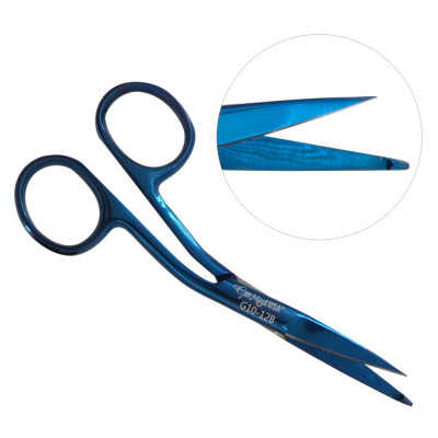 Hi Level Bandage Scissors 4 1/2 inch Blue Coated (Knowles)