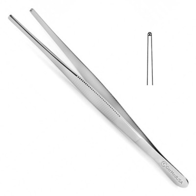 Tissue Forceps 5 1/2 inch Delicate Fluted Handle 1x2 Teeth