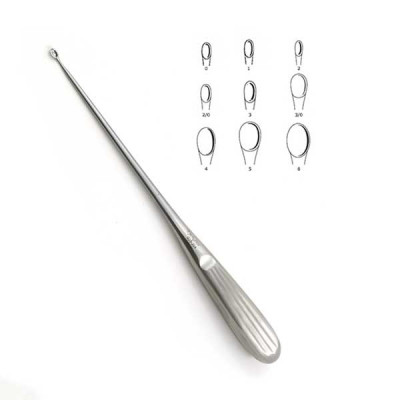 Hibbs Spratt Spinal Fusion Curette 9 inch Oval Cup Size 2/0 (2.8mm)