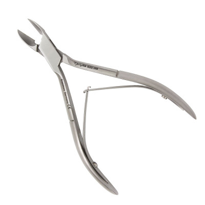 Nail Nipper 5 1/2 inch Angled Concave Jaws Double Spring Chrome