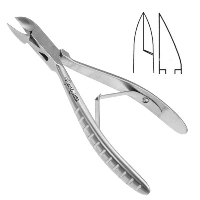 Nail Nipper 5 1/2 inch Concave Jaws Double Spring Narrow