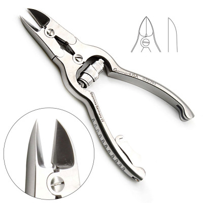 Mycotic Nail Nipper Double Action Jaws Barrel Spring Straight 4 1/2 inch