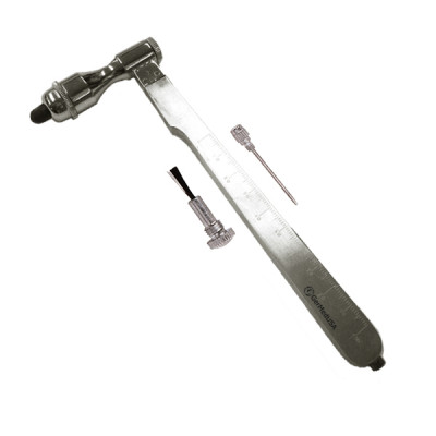 Ebstein Neurological and Reflex Hammer With Pin Brush and Graduated Scale 7''