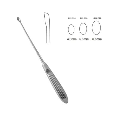 Halle Curette Straight Oval Cup