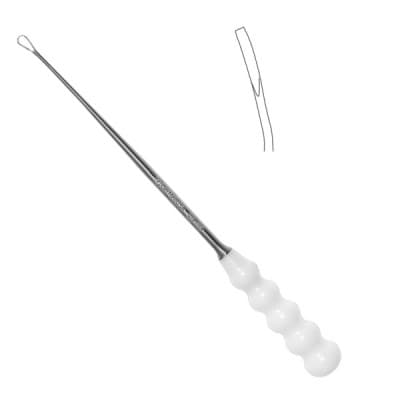 Zielke Ring Curette 13 1/2" 20 Degree Angled Plastic Handle
