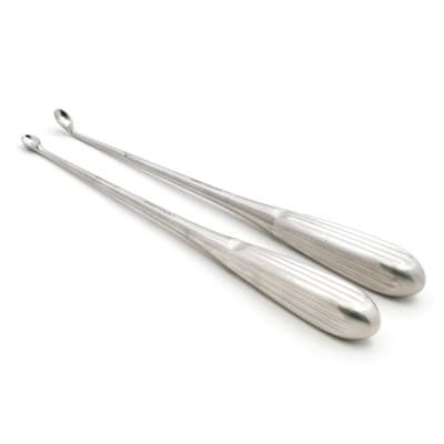 Brun Curette 7" Hollow Handle Angled Oval Cup