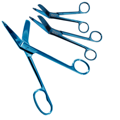 Blue Color Coated Bandage Scissors