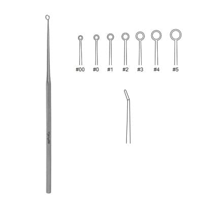 Buck Ear Curette 5 3/4" Angled Blunt