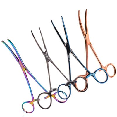 Rochester Carmalt Forceps Color Coated 6 1/4" Curved