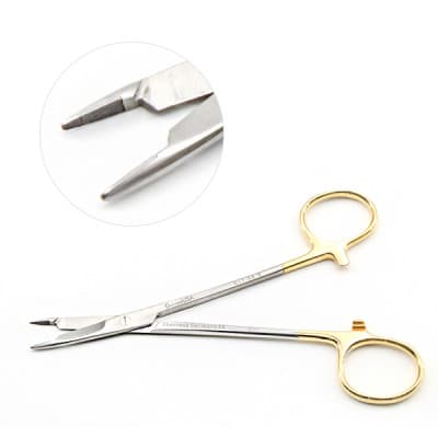 European Style Olsen Hegar Needle Holder Scissors Combination Serrated Tungsten Carbide