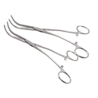 Gray Cystic Duct Forceps 7" Serrated - Set Of Two