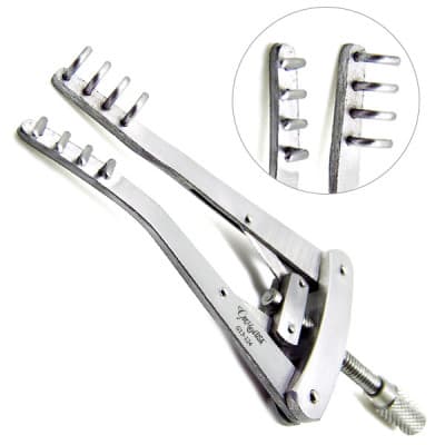Alm Retractor 3 7/8" 3" Spread 1/2" Prongs