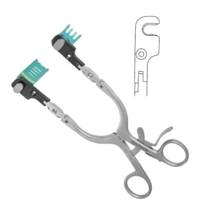 Caspar Retractor 8" Double Hinged Titanium Distal Hinge