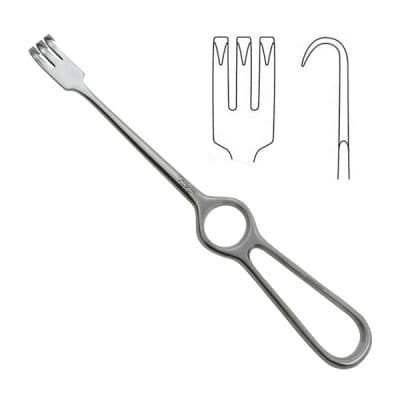 Volkman Retractor 8 1/2" Three Sharp Prongs