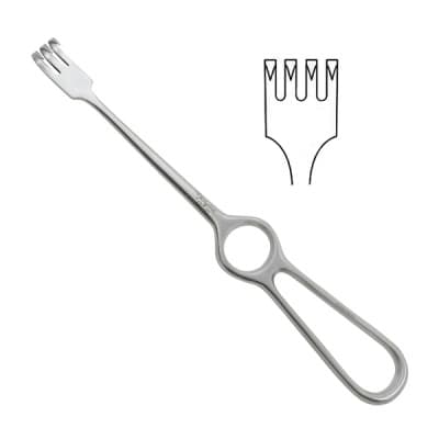 Volkman Retractor 8 1/2" Four Sharp Prongs