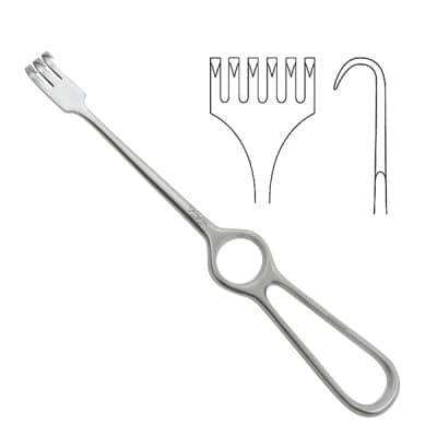 Volkman Retractor 8 1/2" Six Sharp Prongs