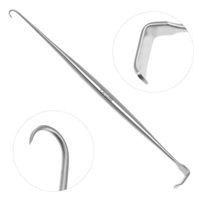 Meyerding Skin Hook and Retractor 6 1/4" Double Ended Blade 5.0mm x 16.0mm 1 Sharp Prong