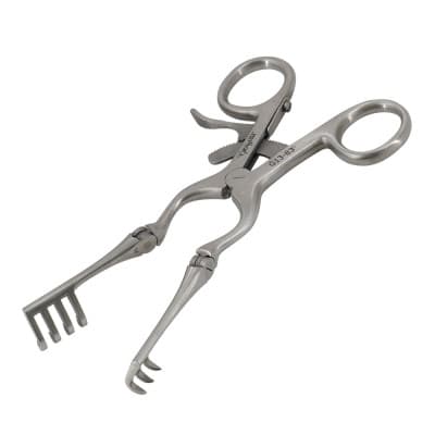 Beckman Weitlaner Retractor 5 1/2" 3 x 4 Sharp Hinged Blade 20 x 15mm