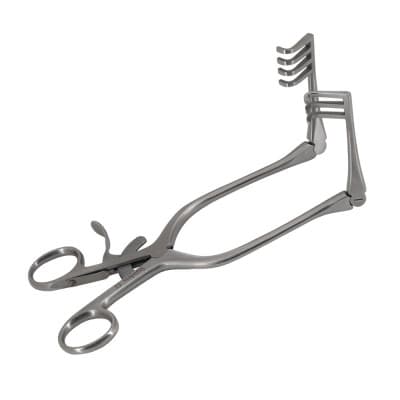 Beckman Weitlaner Retractor 5 1/2" 3 x 4 Blunt Hinged Blade 20mm x 15mm