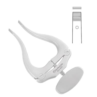 Spreader Calcaneal 3 3/4" 6mm Blade Serrated with Thru Hole for Maximum Dia. 1.3mm Wire 1 1/4" Opening