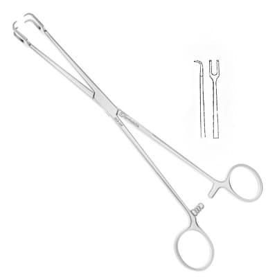 Schroeder Vulsellum Forceps 9" Angled Sideways