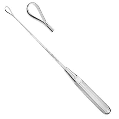 Sims Uterine Biopsy Curette 10" Extra Small Sharp Loop Outside Measures 2.5x5mm