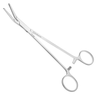 Garland Hysterectomy Forceps Longitudinal Serrations Single Tooth Angled On Flat Size 8 1/2"