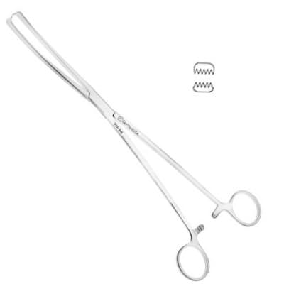 Iowa Membrane Puncturing Forceps Double Curved 6x6 Teeth Size 10 1/4"