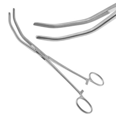 Herrick Kidney Pedicle Clamp Double Angled Jaws Serrated 9 1/2"