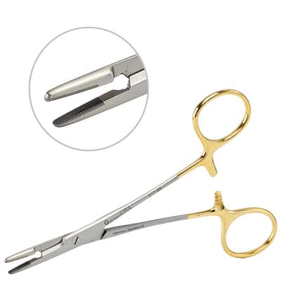 Olsen Hegar Needle Holder Scissors Combination 4 3/4" Delicate Tungsten Carbide
