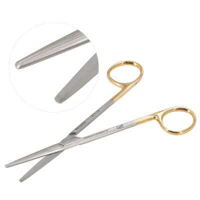 Metzenbaum Scissors Straight 5 1/2" Tungsten Carbide Left Hand