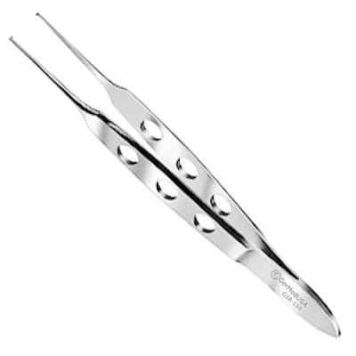 Iowa State Fixation Forceps 1x2 Straight Teeth Delicate Tips 3 1/4"