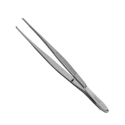 Kuhnt Fixation Forceps 1X2 Curved Teeth 4 1/4"