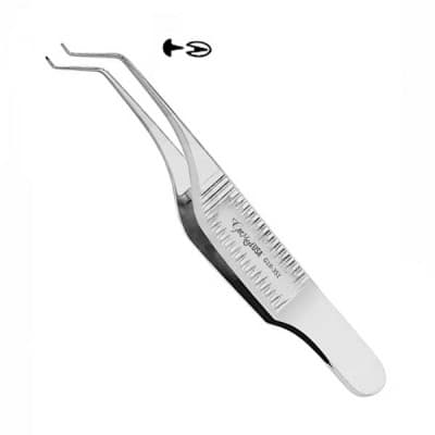 Gill Hess Iris Forceps 1X2 Teeth 0.5mm 2 3/4"