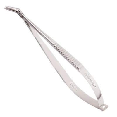 Beaupre Cilia Forceps 4 1/2" 12mm Loang Smooth Jaws 45 Degree Angle