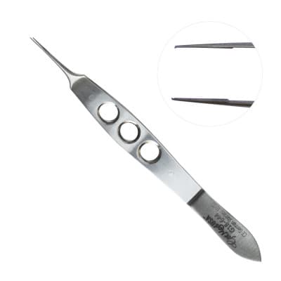 McPherson or Bonn Suturing Forceps 1x2 Teeth Tying Platform 0.12mm Tip