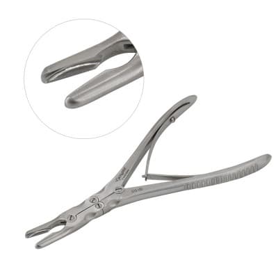 Zaufal Jansen Rongeur 7" Curved 4mm Double Action