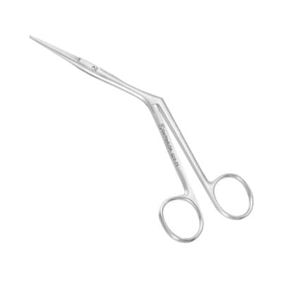 Heymann Nasal Scissors 6 3/4" Angled On Side Round Blades