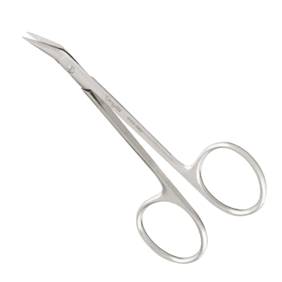 Biro Dermal Naevus Scissors 4" Angled on Flat with Sharp Edge