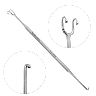 Cottle Knife Guide and Retractor Double Ended 8"