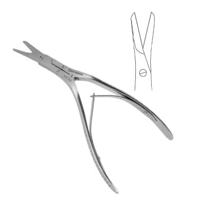 Caplan Nasal Bone Scissors 8" Double Action - Serrated