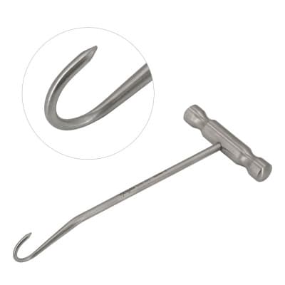 Bone Hook 8" Blunt 20mm Deep T Handle