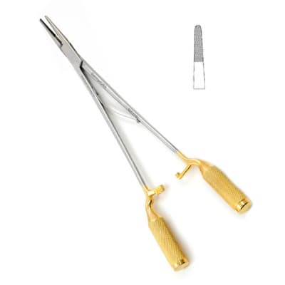 NeoGrip Quick Release Chromosome Surgical Wangensteen Needle Holder 10 3/4" Serrated Tungsten Carbide