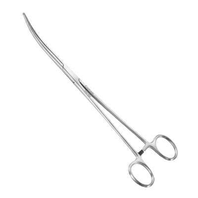 Crafoord Coarctation Clamp 9 1/2" Slightly Curved Jaws 65mm Longitudinal Serrations