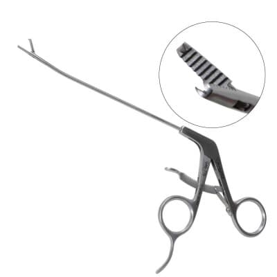 Grasper Mini Straight Tip 2.75mm 15° Up Curved jaw Shaft with Handle