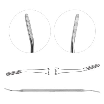Nail Rasp No 93 Double Ended 6 3/4" Delicate Angled Up/Down 2mm Plain Serrated