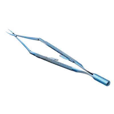 Needle Holder Double Action 7 1/4" Curved - Round Handle Titanium